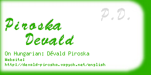 piroska devald business card