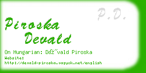 piroska devald business card